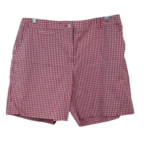 Jones New York Signature Pants - Jones New York Signature‎ Red Gingham Check Stretch Shorts Size 16 Summer Preppy